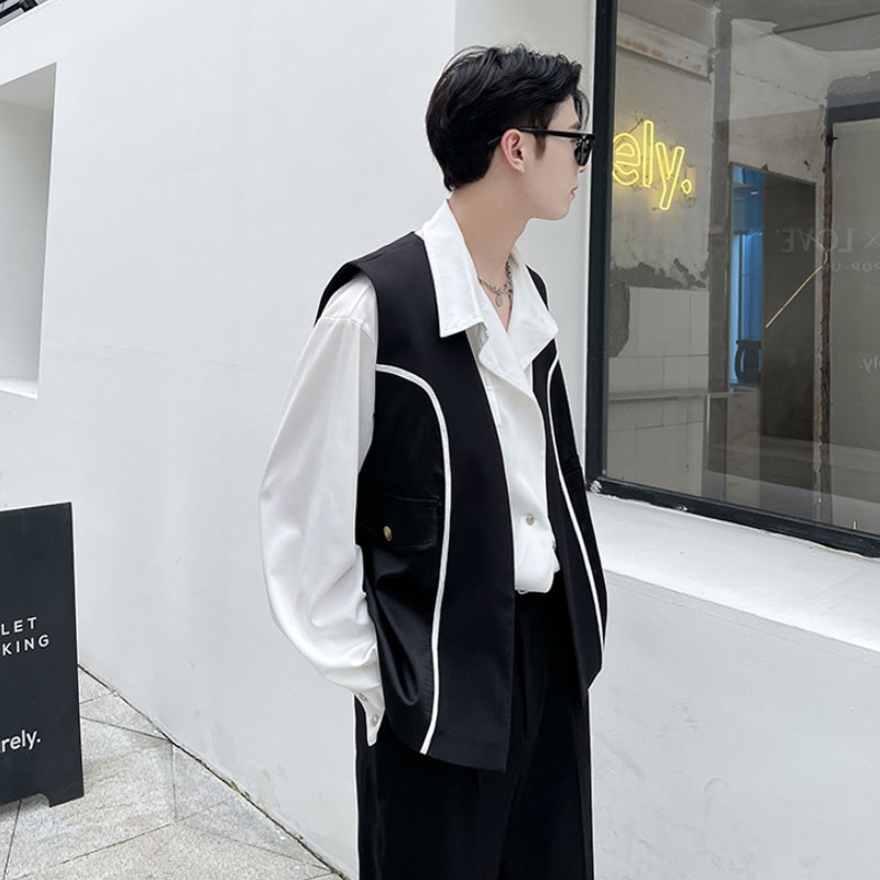 Áo Ghi Lê Không Tay Phong Cách Đường Phố Cao Cấp Cho Nam