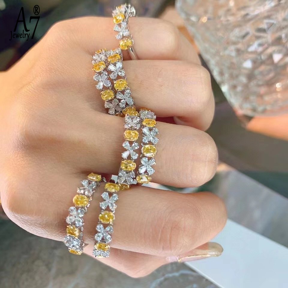 A7| Nhẫn Kim Cương Vàng Pt950 Platinum Hình Cỏ Ba Lá / Giọt Nước Thời Trang M3420