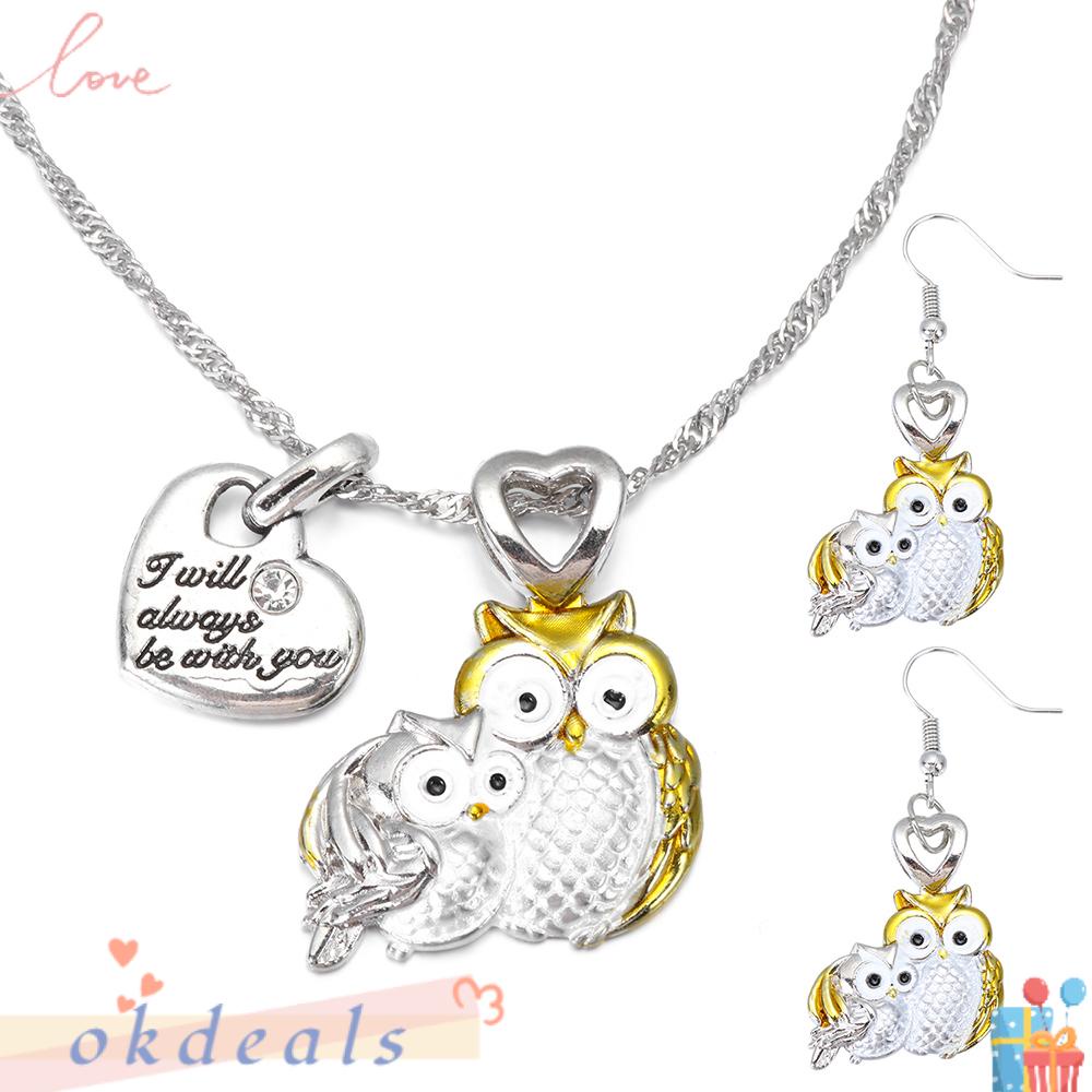 Vòng cổ Hai Màu Mặt Hình Cú Mèo Dễ Thương Dành Cho Nữ