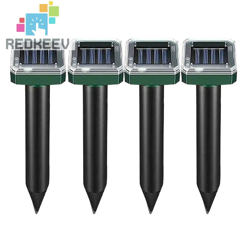 Set 4 Dụng Cụ Đuổi Côn Trùng Động Vật Gây Hại Sử Dụng Năng Lượng Mặt Trời