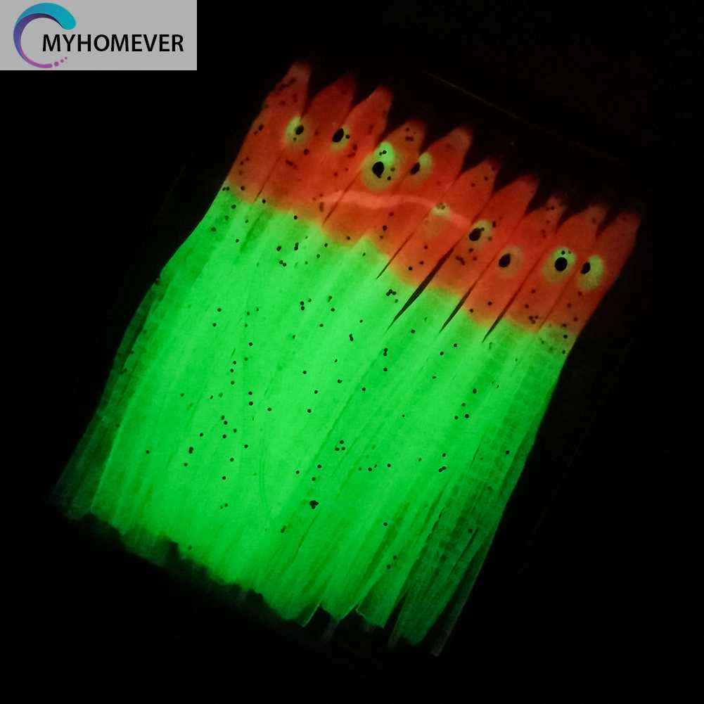 10 Mồi Mực Giả Mềm Phát Sáng Dùng Để Câu Cá