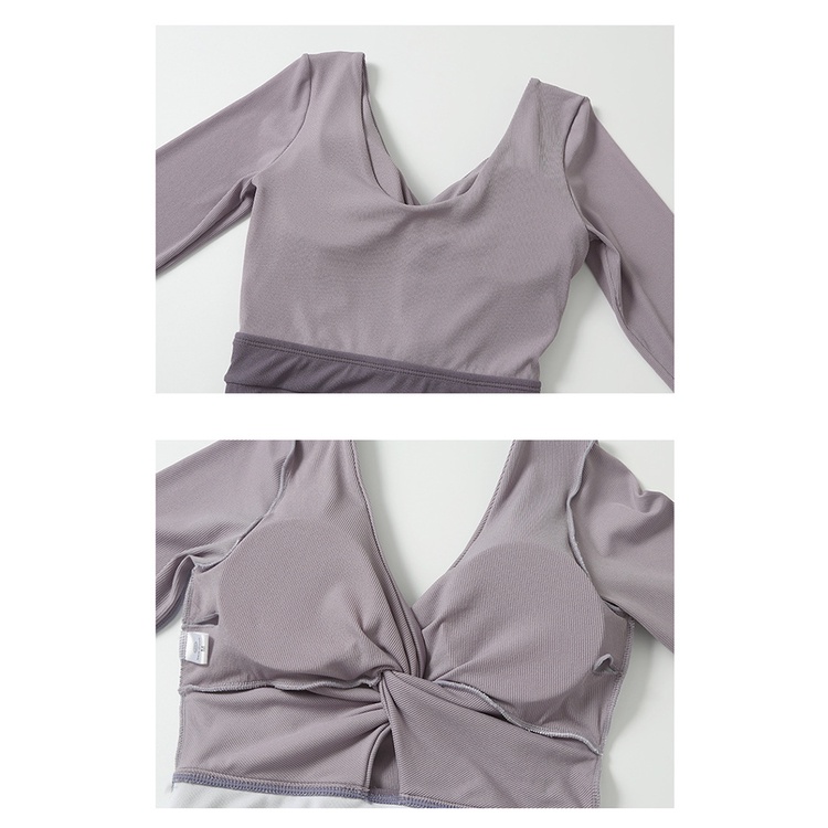 Đồ Bơi Một Mảnh Dài Tay Ôm Dáng Phong Cách Hàn Quốc Gợi Cảm Cho Nữ