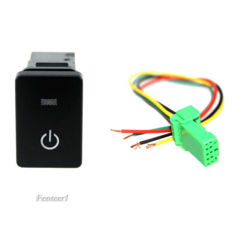 [Fenteer1] Công Tắc Khởi Động Xe Hơi 12V Có Đèn LED Xanh