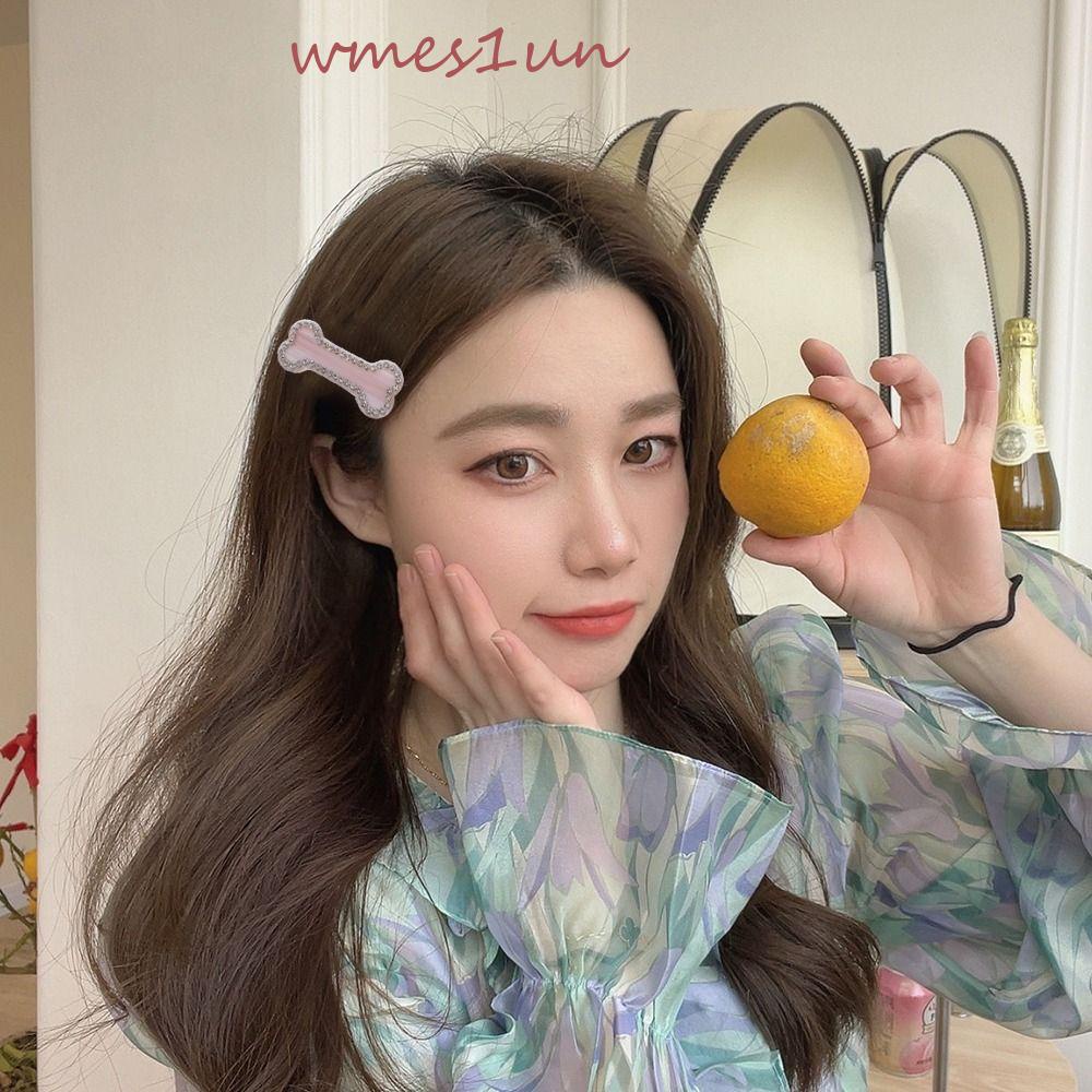 Kẹp Tóc Mái Mỏ Vịt Axit Acetic Cảm Giác Chạm Đơn Giản Sáng Tạo WMES15H Dành Cho Bạn Nữ