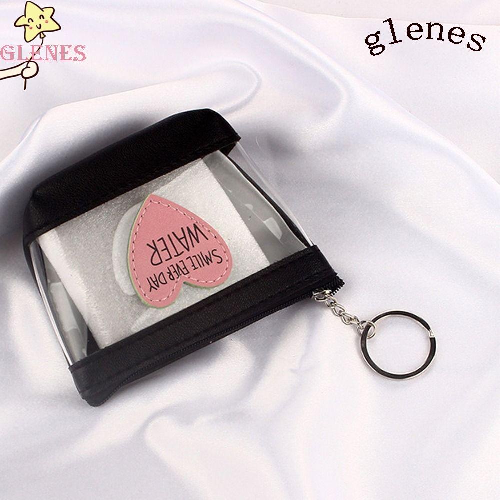 Túi Đựng Tiền Xu Bằng Da PU Trong Suốt Đơn Giản Dành Cho Nữ