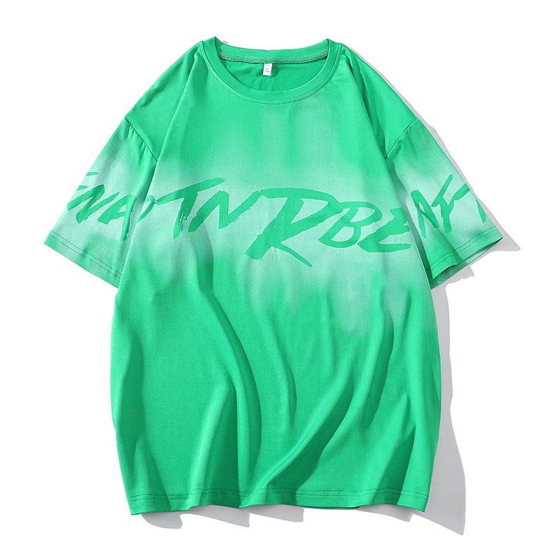 Áo Thun Tay Ngắn Vải Lụa Lạnh In Họa Tiết Thời Trang Mùa Hè Cho Nam