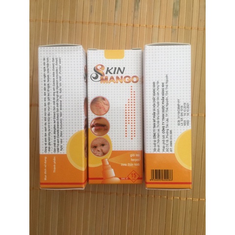 SKIN MANGO - Chai xịt thủy đậu, giời leo, herpes, zona thần kinh, kiến ba khoang  TAMPHARMA