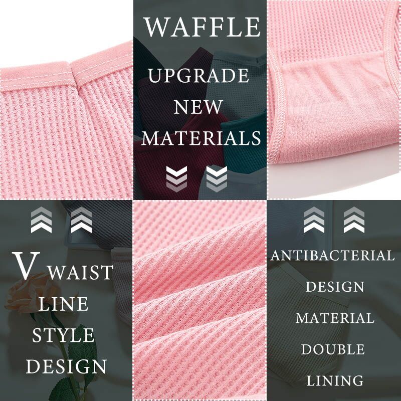 Take Talk Quần Lót Cotton Waffle Mềm Mại Thoáng Khí 10 Màu Trơn Quyến Rũ Cho Nữ