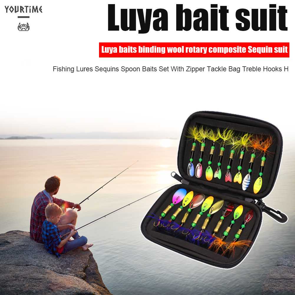 Set 16 Mồi Câu Cá Giả Kèm Túi Đựng Tiện Lợi