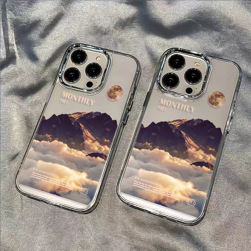 ✅Ốp Điện Thoại Mềm Chống Sốc Họa Tiết Núi Tuyết Cho Iphone 13 7 8 Max 1211 14 Pro