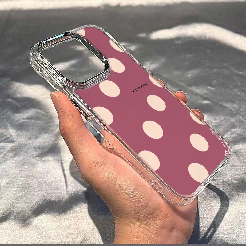 ✅Ốp Điện Thoại Mềm Chống Sốc Họa Tiết Chấm Bi Cho iPhone1214pro8 11plus 7max 13 2LCL