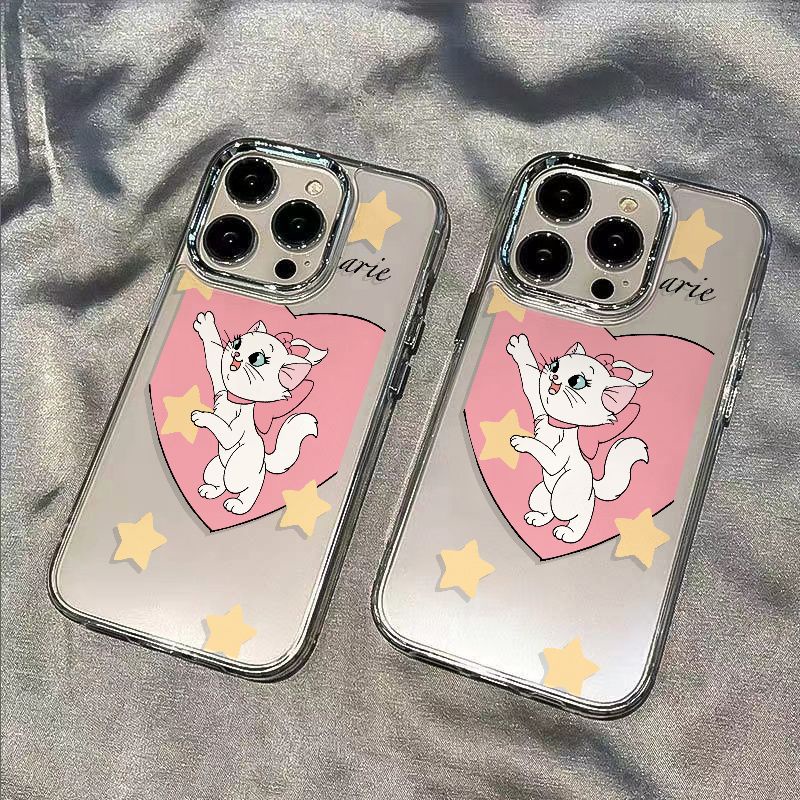 ✅Ốp Điện Thoại Dẻo Họa Tiết Trái Tim &amp; Chú Mèo Dễ Thương Chống Sốc Cho iPhone12 14pro 8 13 plusmax MA65 711