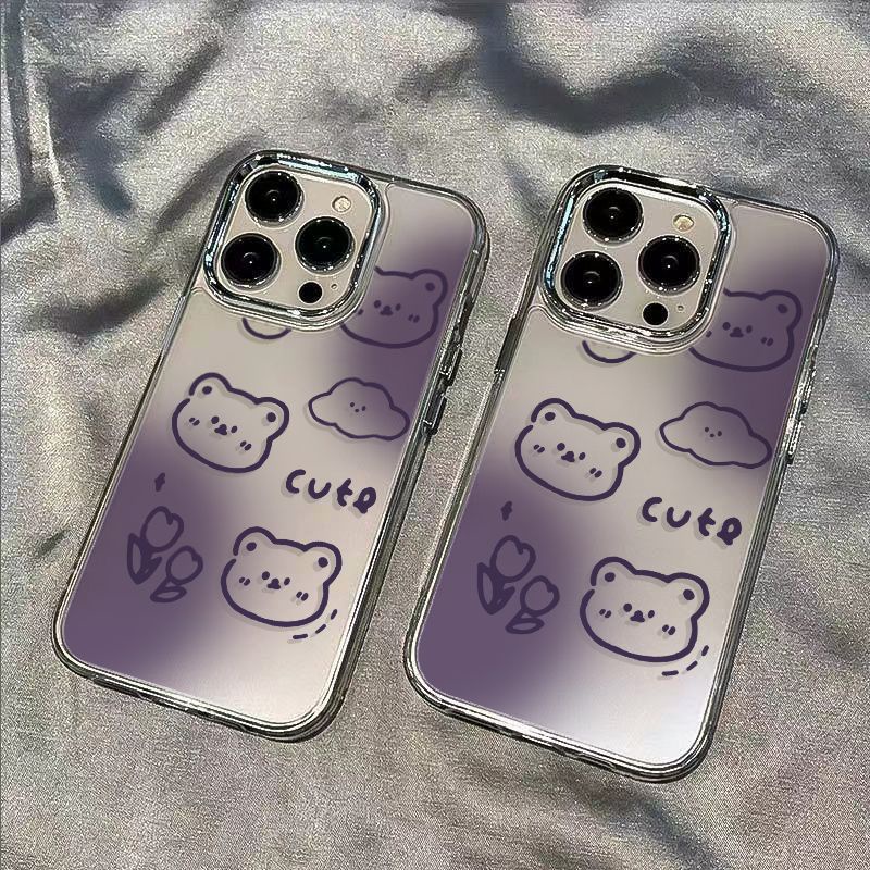 ✅Ốp Điện Thoại Mềm Chống Sốc In Hình Gấu Tulip Cho Iphone 14pro7 max 11Plus 12 / 138 Xj1