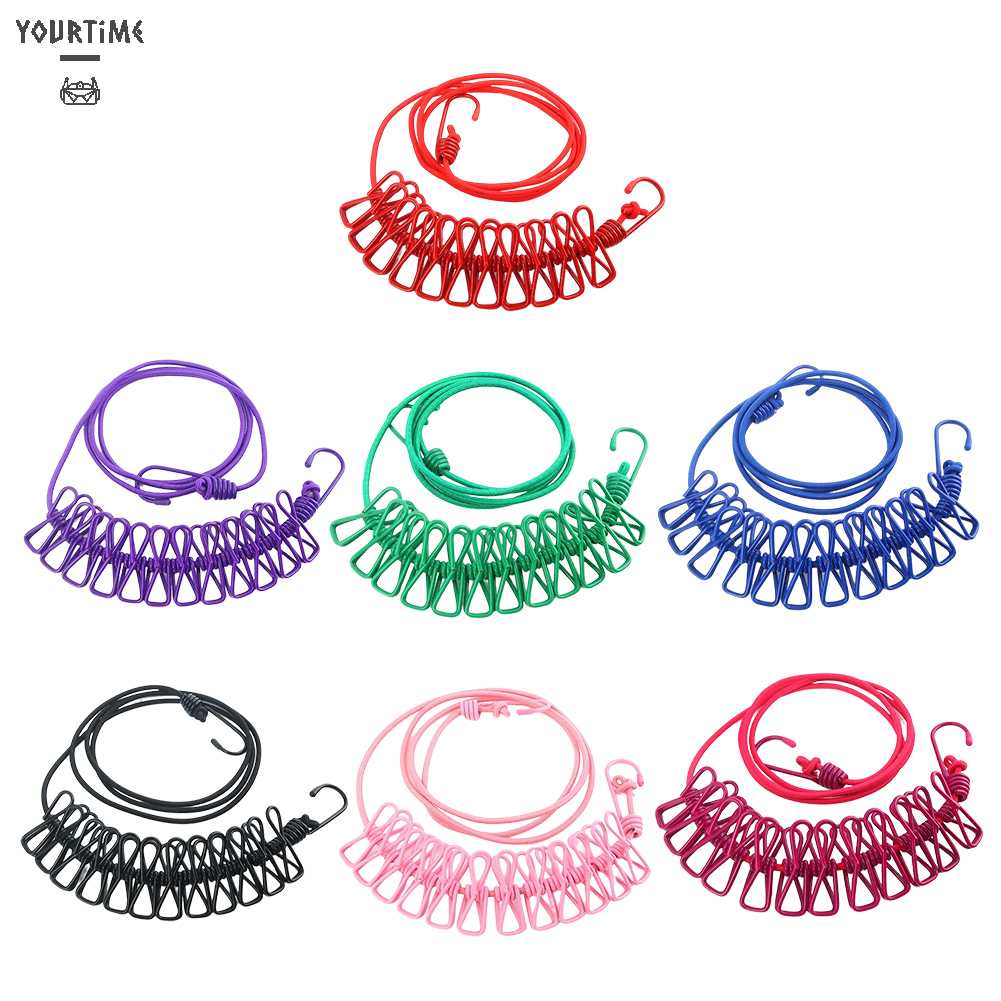 Dây Phơi Quần Áo Có Thể Gấp Gọn Kèm Kẹp Tiện Dụng Cho Gia Đình / Ban