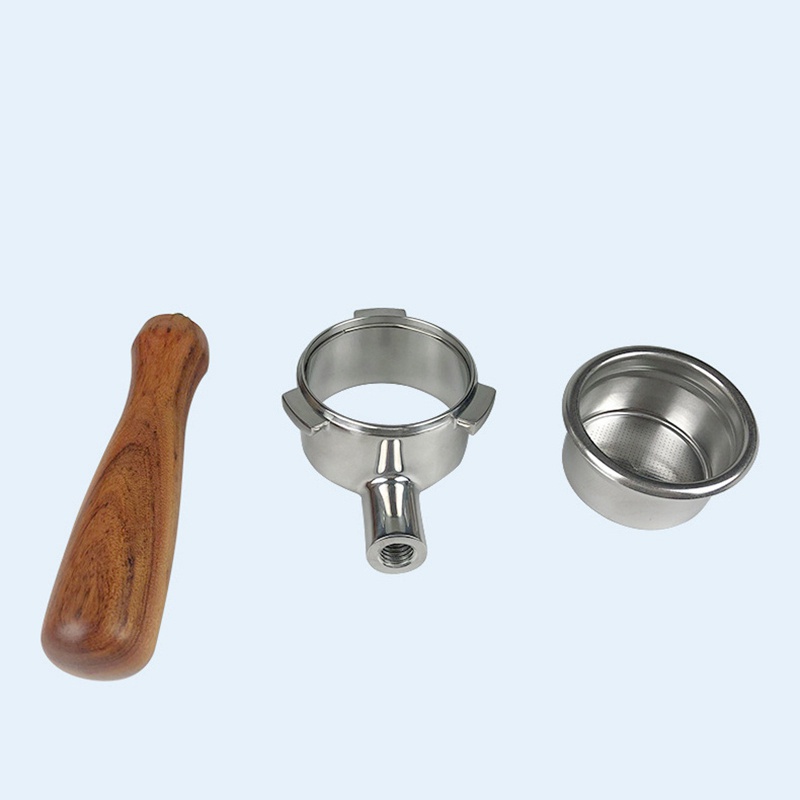 Giá Đỡ Bộ Lọc Cà Phê Bằng Thép Không Gỉ 54MM Tay Cầm Gỗ Chuyên Nghiệp