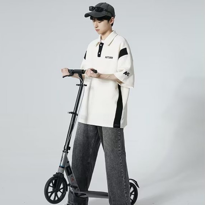 Áo Thun polo Tay Ngắn Dáng Rộng Phong Cách Thời Trang Mới