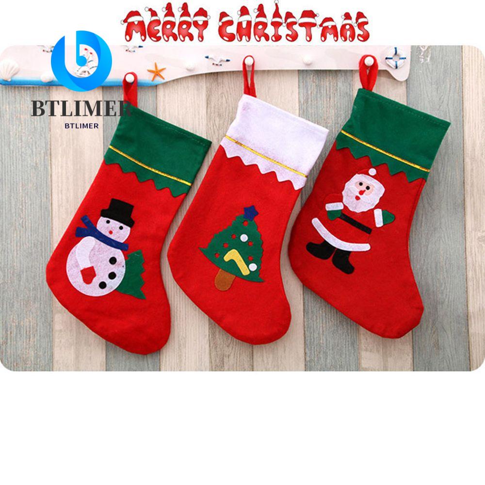 Set 4 Túi Đựng Kẹo Hình Chiếc Tất Dùng Để Trang Trí Nhà Dịp Giáng Sinh Năm Mới