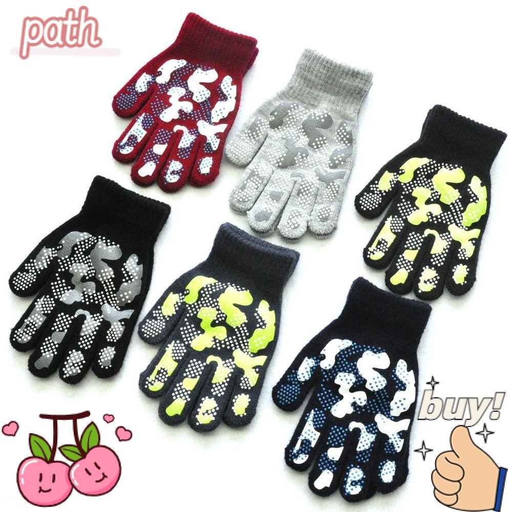 Găng Tay Thể Thao Mềm Mại Dày Dặn Ấm Áp Họa Tiết Rằn Ri Cho Bé