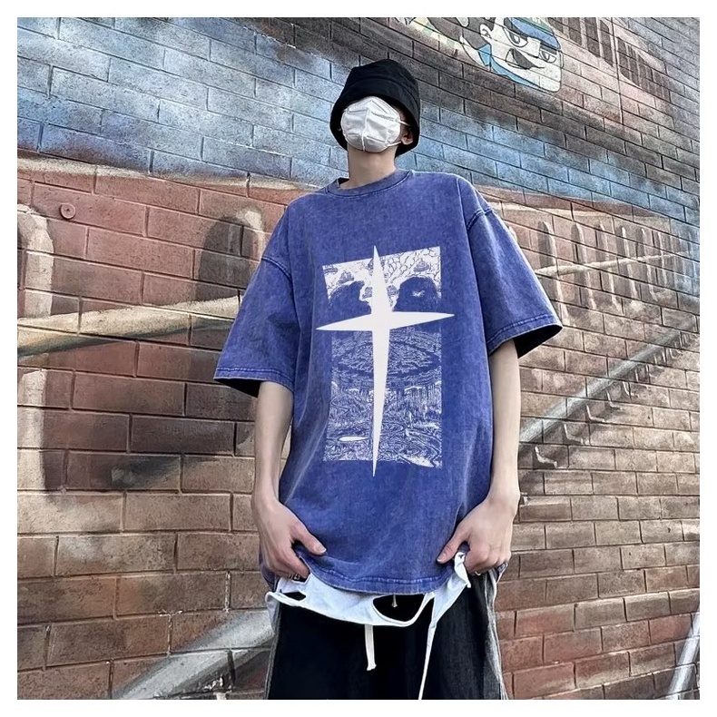 Áo Thun Nam Ngắn Tay In Hình Phong Cách Hip Hop Cá Tính