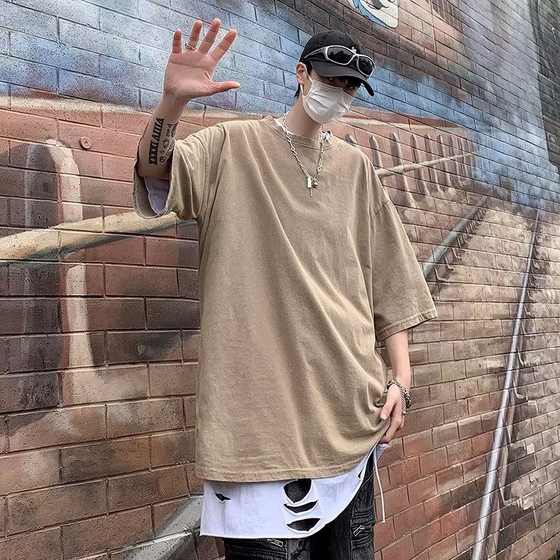 Áo Thun Ngắn Tay Phong Cách Âu Mỹ Cá Tính Dành Cho Nam