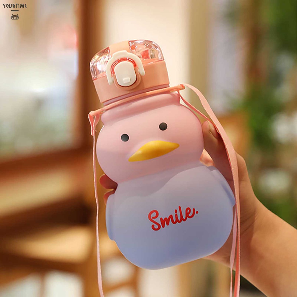 Bình Nước Thể Thao 650ml Hình Vịt Dễ Thương