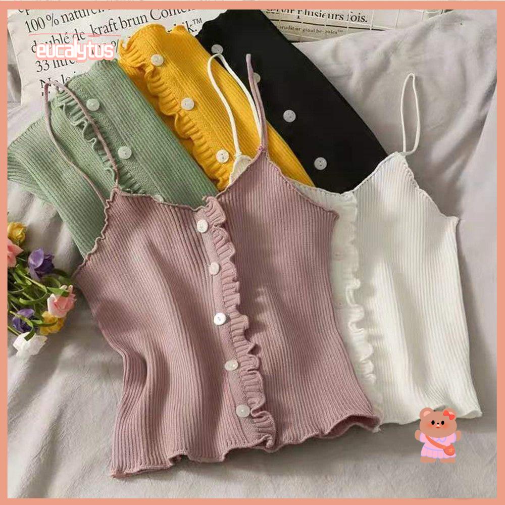 EUTUS Quần Lót Cotton Màu Trơn Gợi Cảm Thời Trang Cho Nữ