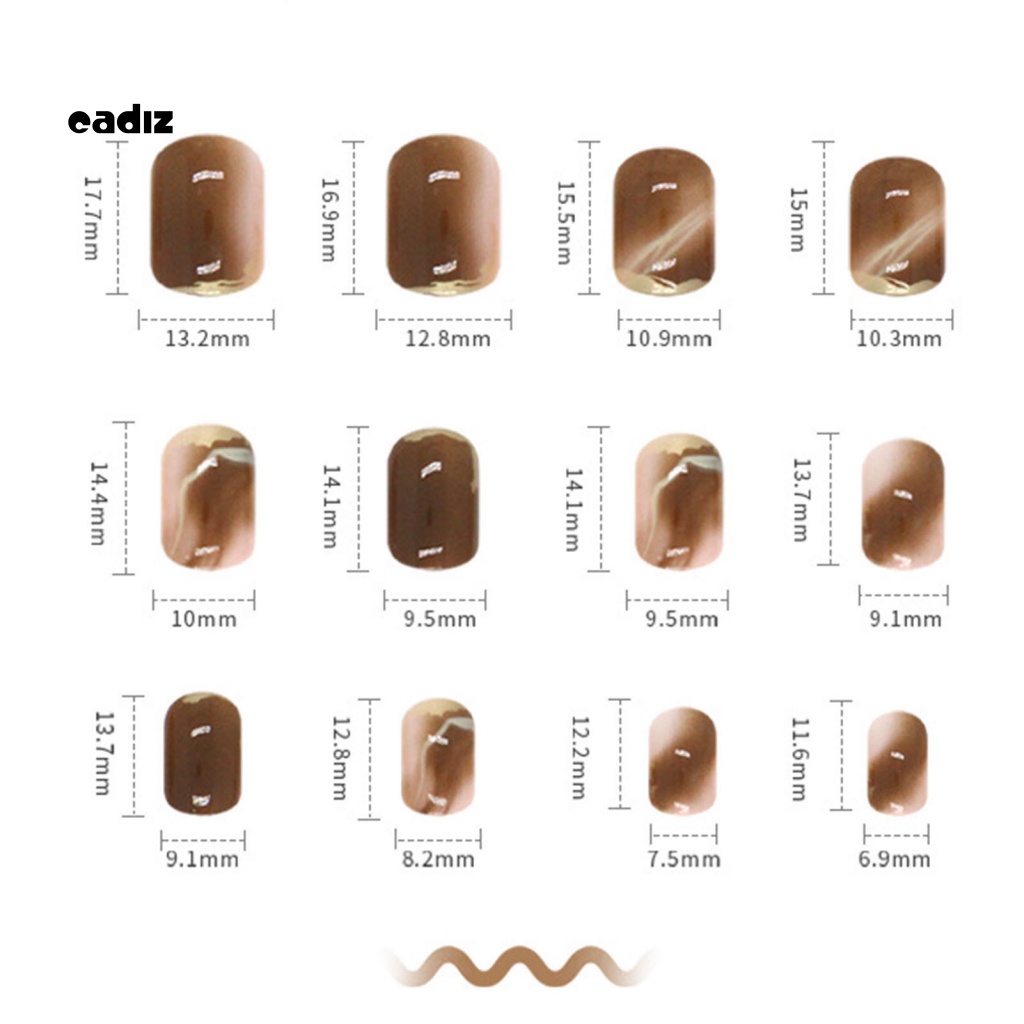Miếng Dán Trang Trí Móng Tay Bằng ABS Màu Nâu Ấm Chống Mài Mòn Dễ Sử Dụng Cho Nữ