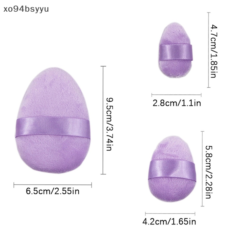 Set 3 Mút Trang Điểm Xo94Bsyu Chất Liệu Cotton Mềm Mại Tiện Dụng