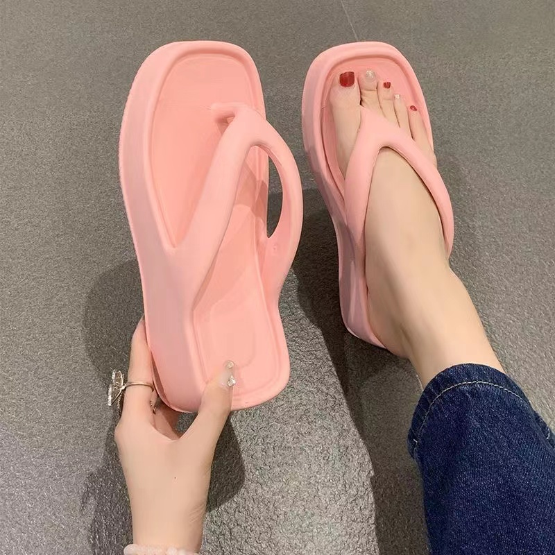 Xăng đan Đế Dày Mềm Mại Bằng Eva Chống Nước Màu Trơn Dành Cho Nữ