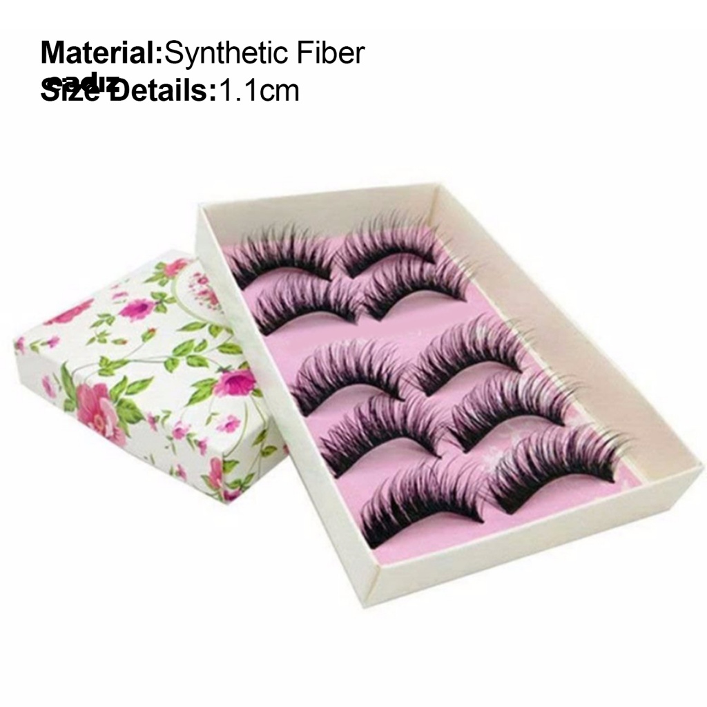 Bộ 5 Cặp Lông Mi Giả Dài Và Dày Mềm Mại Tự Nhiên