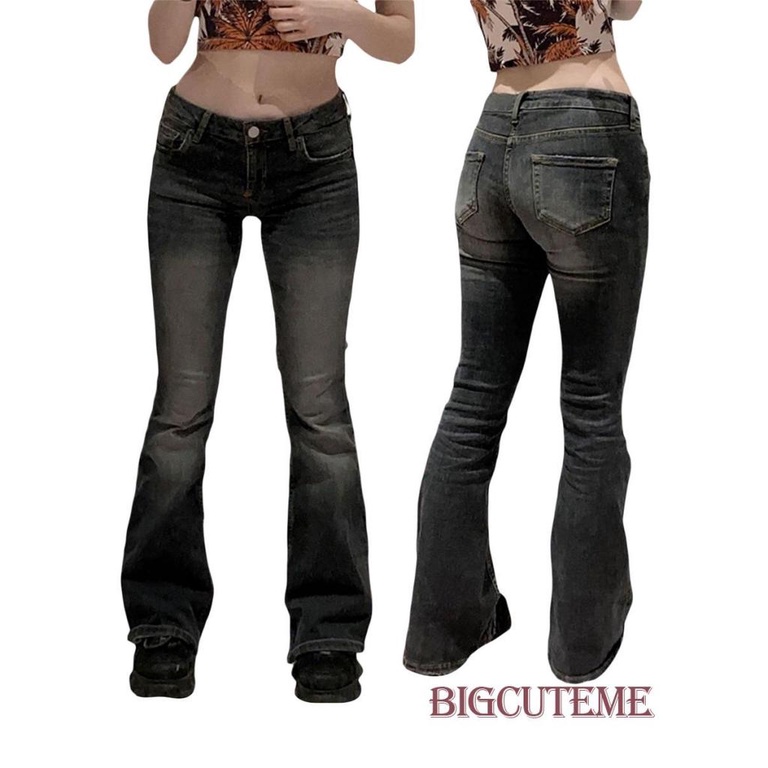 Quần Jeans Dài Phối Túi Bên Hông Phong Cách Thời Trang Đường Phố Dành Cho Nữ