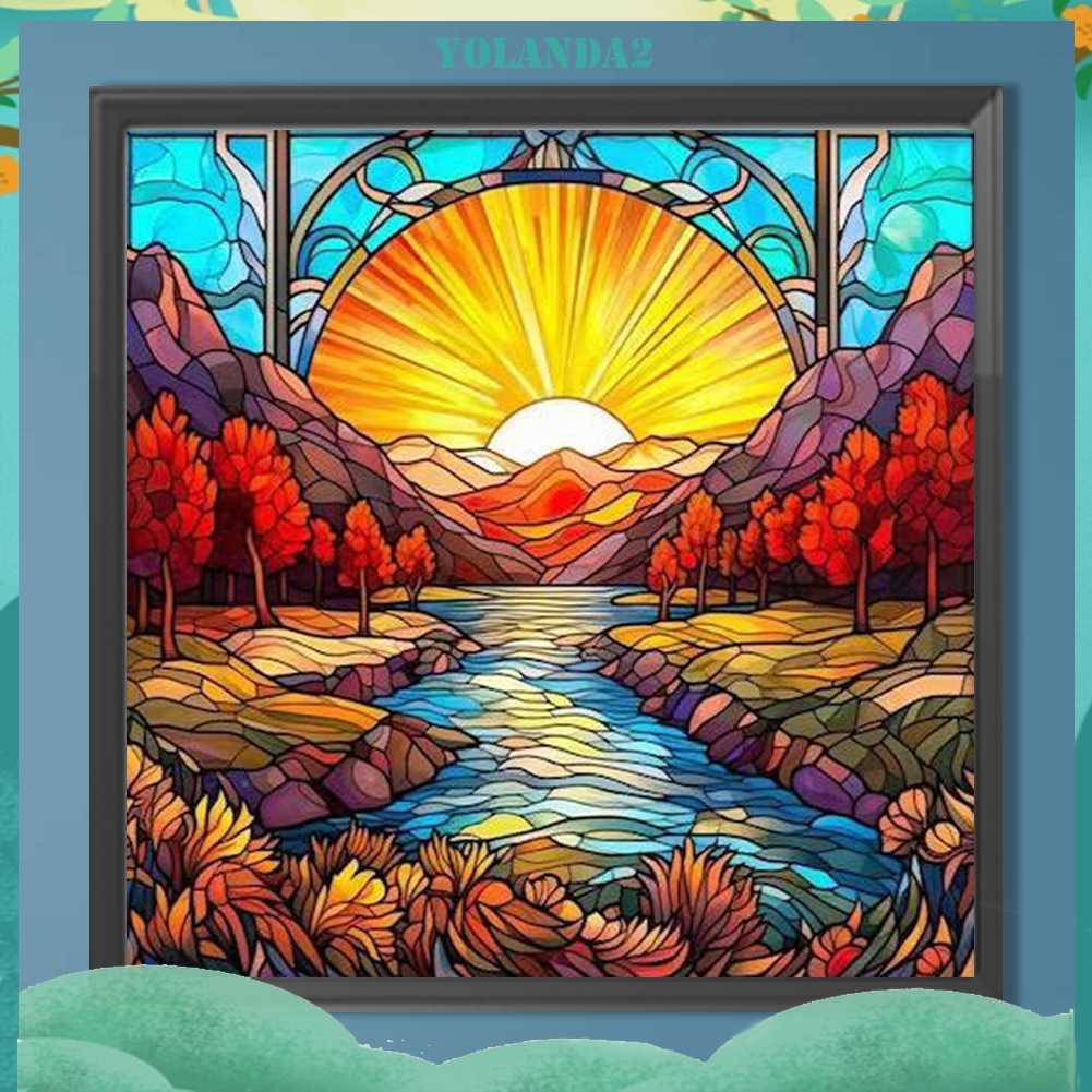 Tranh Đính Đá Kim Cương Toàn Bộ 5D DIY Hình Vẽ Phong Cảnh Trang Trí Nhà Cửa