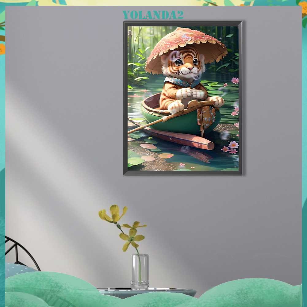 Tranh Đính Đá Kim Cương Toàn Bộ 5D DIY Hình Vẽ Hổ