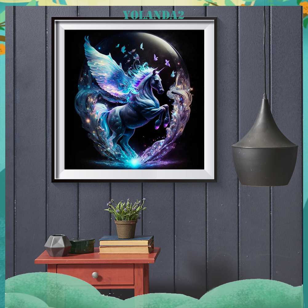 Tranh Đính Đá Kim Cương Toàn Bộ 5D DIY Hình Vẽ Ngựa