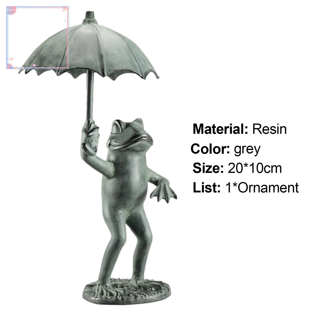 Mô Hình Tượng Ếch Bằng Nhựa Resin Thủ Công Đa Năng Trang Trí Sân Vườn