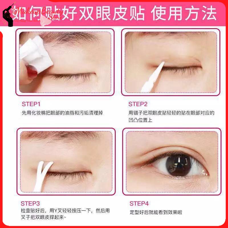 Kích mí vân lưới siêu mỏng, tàng hình, 120 miếng dán A17 MS 859