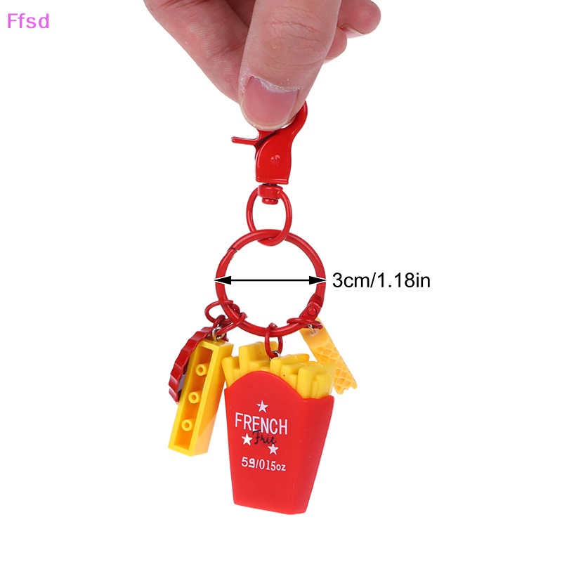 {Ffsd} Móc Khóa Hình Bánh Hamburger Khoai Tây Chiên Bánh Quy Ba Lô Sáng Tạo Dễ Thương Làm Quà Tặng Cho Học Sinh * Bán Chạy