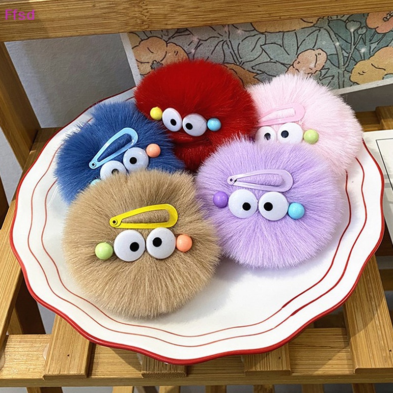 {Ffsd} Móc Khóa Banh Lông Thỏ Mềm Mại Gắn Quả Bông Mắt Kính Trang Trí Túi Xách Quyến Rũ Trinket Chaveiros * Bán Chạy