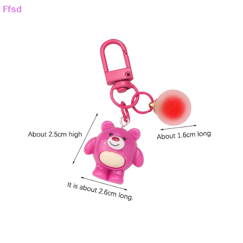 Móc Khóa Quả Cầu Nhựa Resin 3D Hình Búp Bê Hoạt Hình Dễ Thương