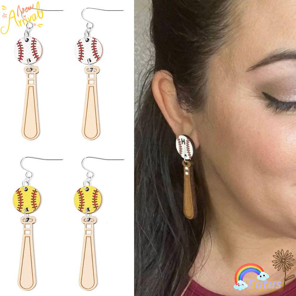 Khuyên Tai Thể Thao Hình Quả Bóng Chày Dễ Thương Sáng Tạo