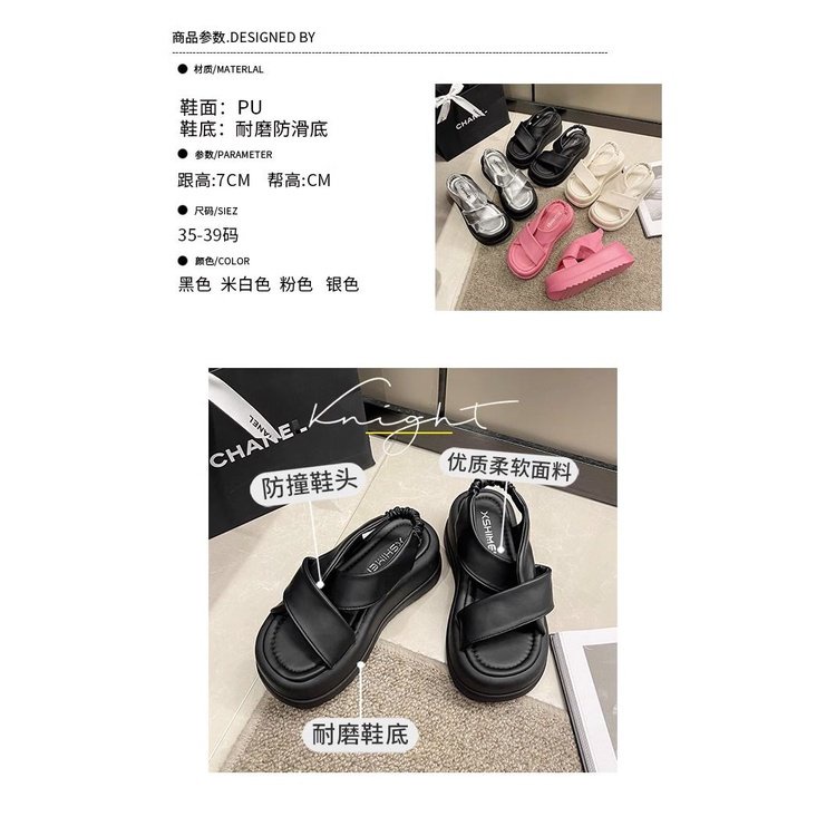 Sandal Roman Đế Dày Phong Cách Thời Trang Mùa Hè 2023 Mới Cho Nữ
