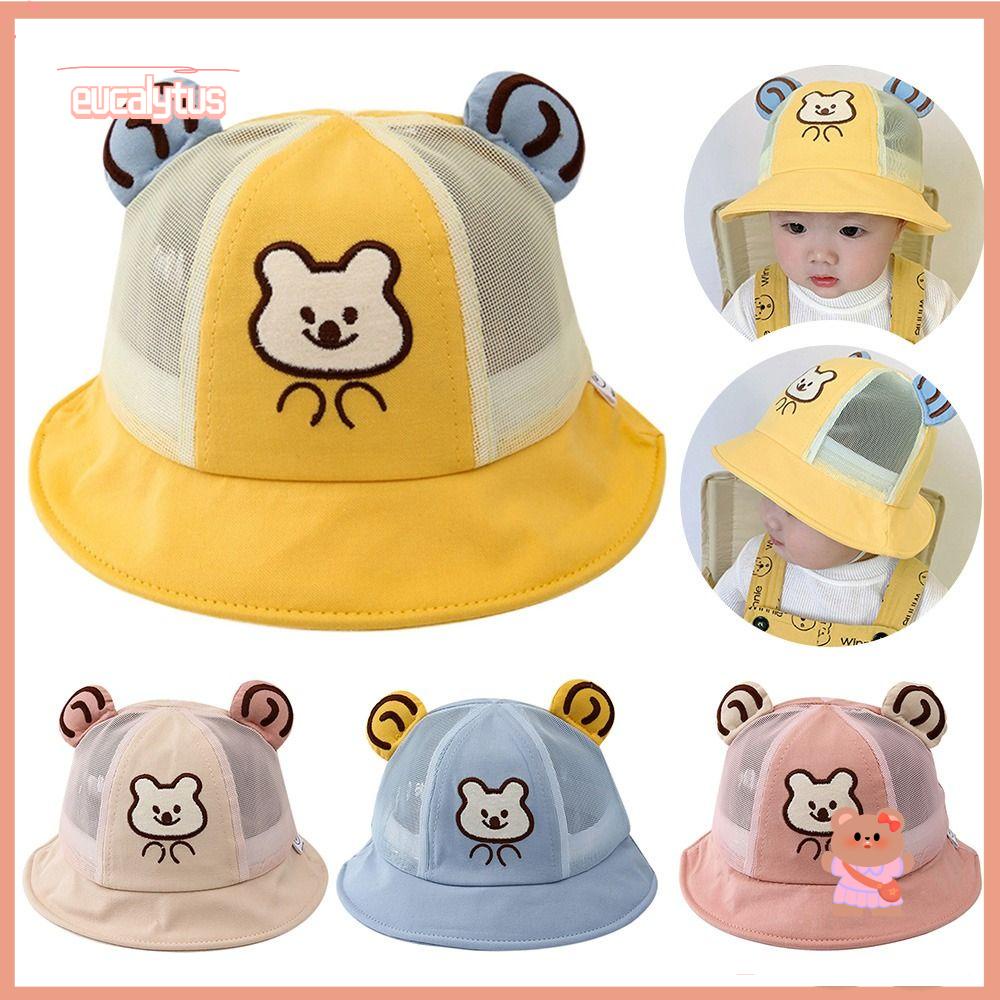 Mũ Bucket Mềm Mại Chống Tia UV Thời Trang Mùa Hè Cho Bé 5-12 Tháng Tuổi