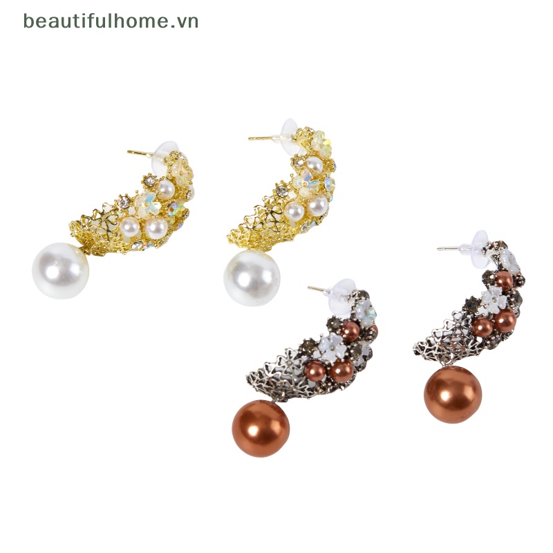 1 Đôi Bông Tai Ngọc Trai Thời Trang Thanh Lịch Dành Cho Nữ