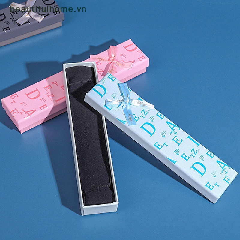 Bộ 3 Hộp Đựng Trang Sức Giấy Các Tông Hình Chữ Nhật Kèm Mút Bên Trong