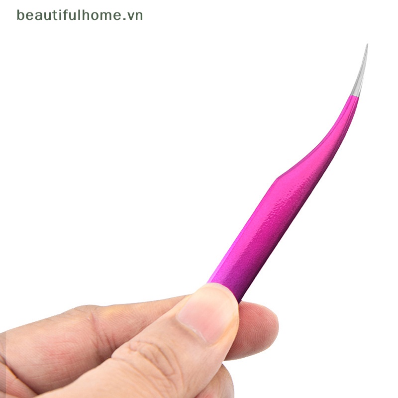 1 Nhíp Gắn Mi Giả Thẳng &amp; Cong Bằng Thép Không Gỉ