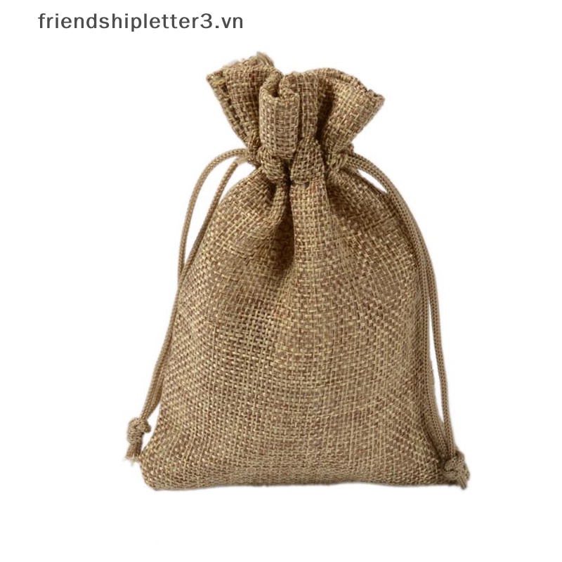 / / Mới / / 10 Túi Dây Rút Bằng Vải Bố Đựng Trang Sức Dành Cho Tiệc Cưới