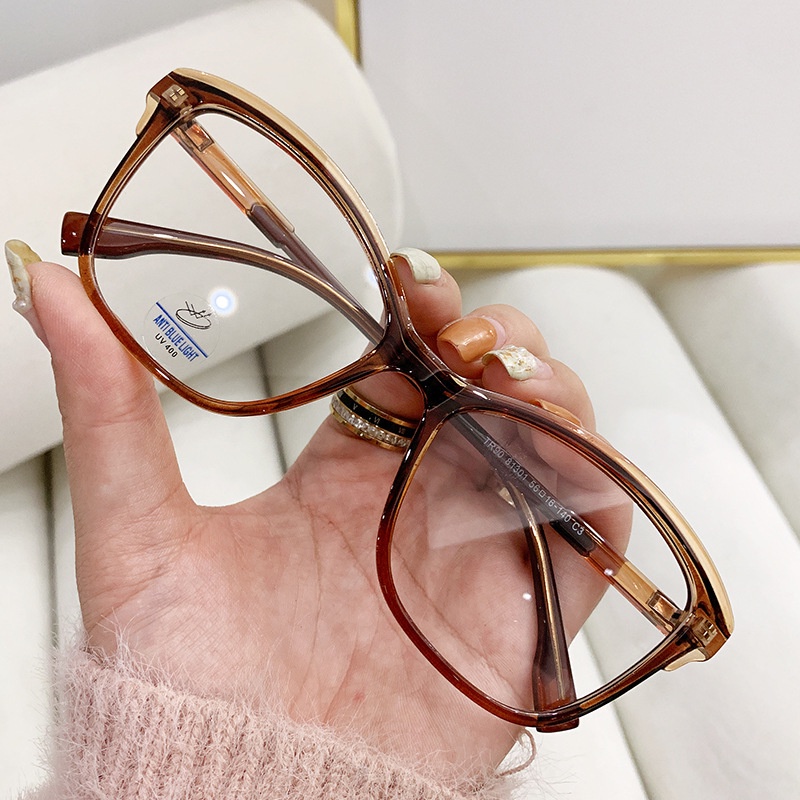 (JIUERBA) Kính Mát Mắt Mèo Thời Trang Hàn Quốc Oversized Gọng Mắt Mèo Chống Ánh Sáng Xanh Cho Nữ