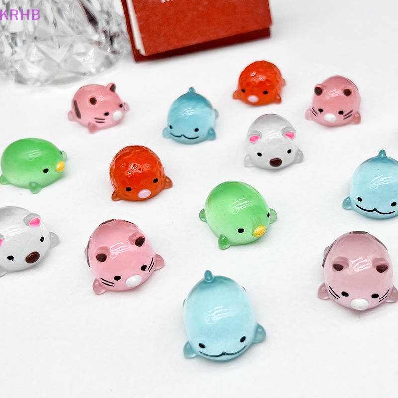 Set 5 Phụ Kiện Trang Trí Góc Phát Quang Nghệ Thuật Bằng Nhựa Resin DIY Mới