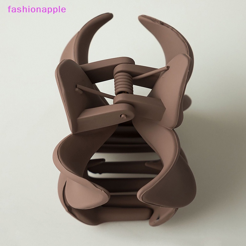 Kẹp Tóc Càng Cua Màu Trơn Họa Tiết Hoa Phong Cách Cổ Điển Thanh Lịch