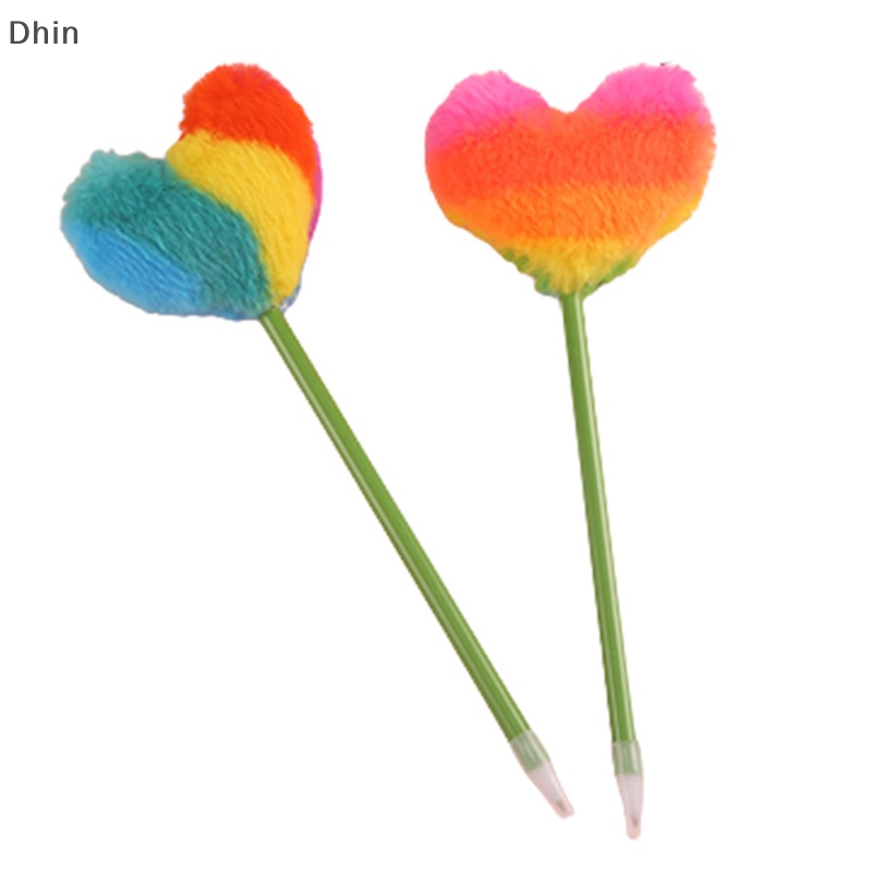 Bút Bi Hình Kẹo Lông Trái Tim Màu Sắc Ngọt Ngào Dễ Thương